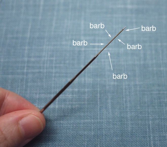 the inner workings of a felting needle