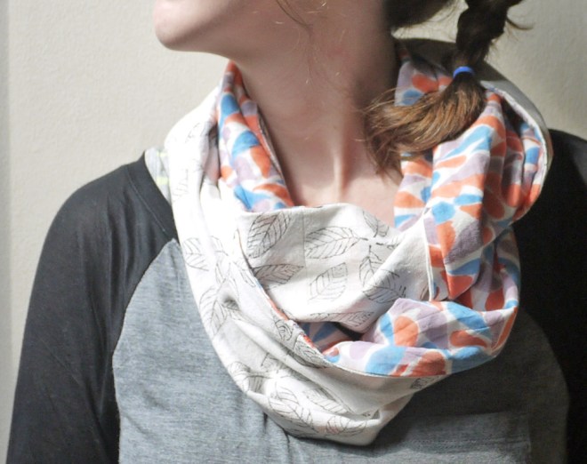 A spring circle scarf.