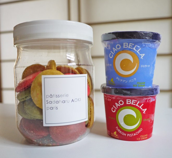 Macaron rusk + gelato