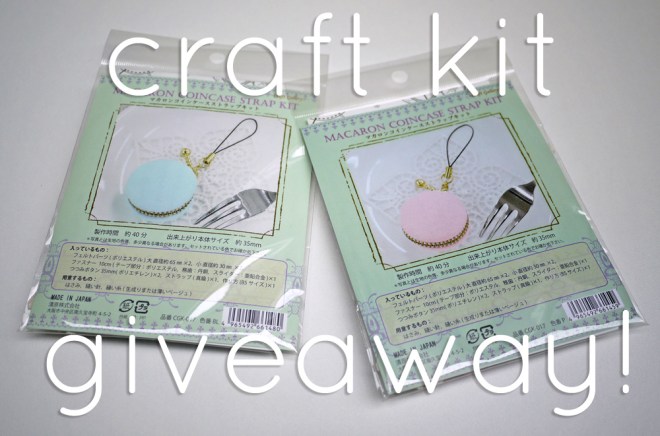 Macaron zipper pouch kit giveaway! via Saké Puppets