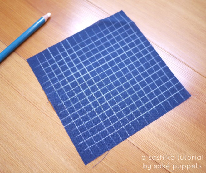sashiko tutorial by Saké Puppets
