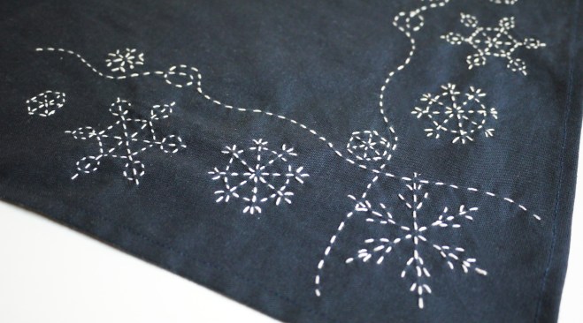 sashiko snowflakes by Saké Puppets