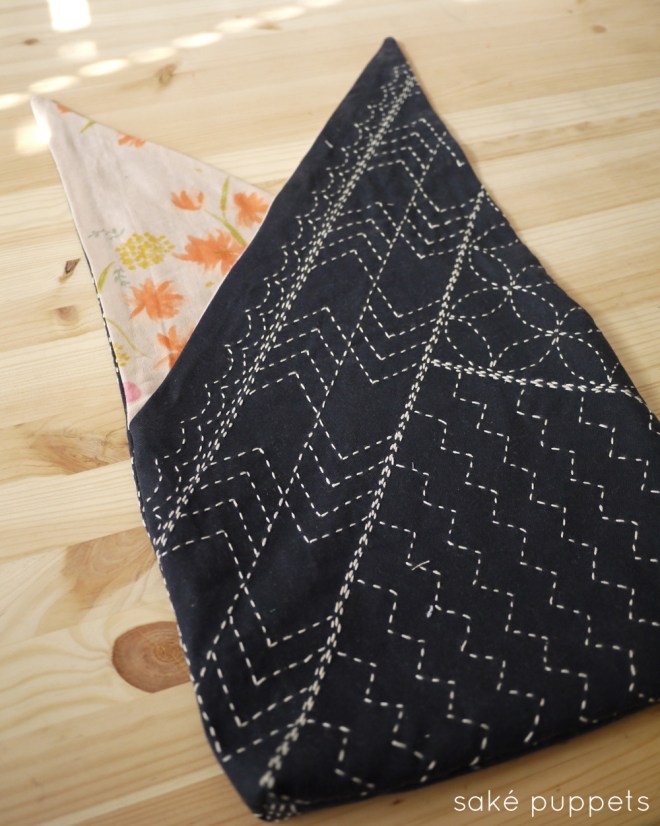 Sashiko Sampler by Saké Puppets. Pattern available at sakepuppets.etsy.com